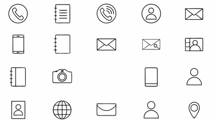 business card contact information icons  business .eps
