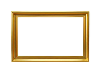 Gold Picture Frame PNG &ndash; Elegant Classic Frame with Transparent Center