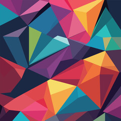 Fototapeta premium Abstract geometric patterns featuring bright colors and intricate shapes are trending for 2025