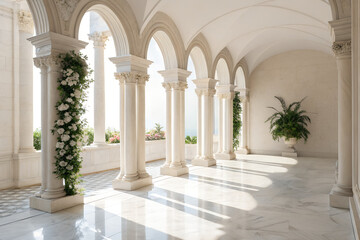 Elegant Marble Architectural Corridor