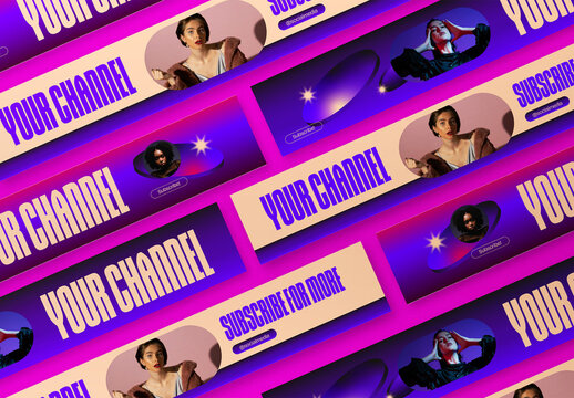 Purple Bold and Bright Beauty Vlogger YouTube Cover