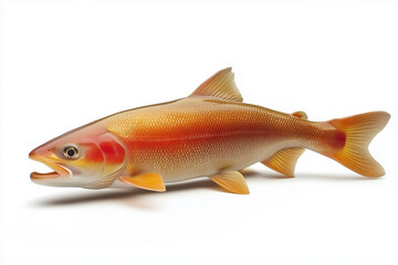 Obraz premium Golden fish on isolated on a shite background