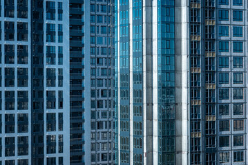 Fototapeta premium Modern residential buildings walls, construction industry background