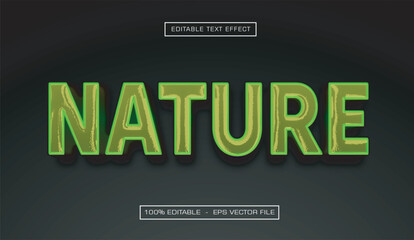 Nature text effect with chrome style