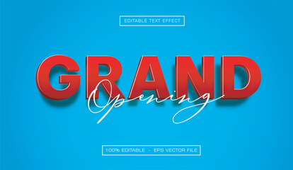 Grand opening editable text effect