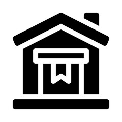 Warehouse glyph icon