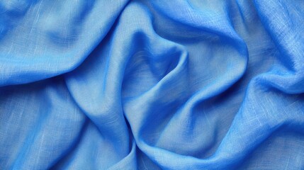 Obraz premium Light blue linen with natural folds, creating a calm, soft backdrop with earthy appeal