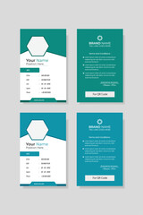 ID card design. Vector file fully editable.