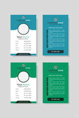 ID card design. Vector file fully editable.