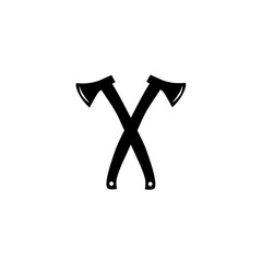crossed axe icon sign