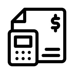 Budgeting line icon