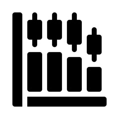 Fototapeta premium Stock market glyph icon