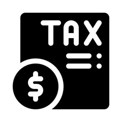 Tax glyph icon
