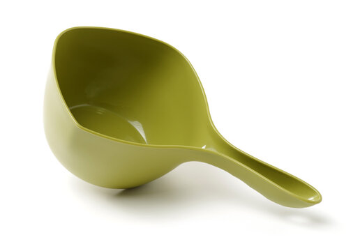 Plastic scoop on white background