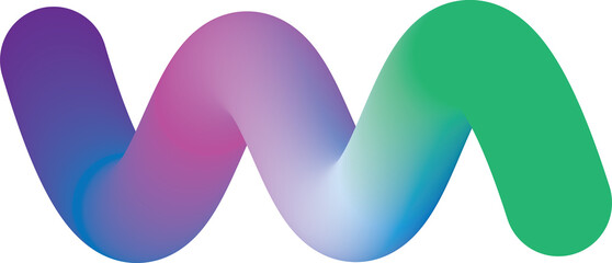 3d wave abstract transparent background