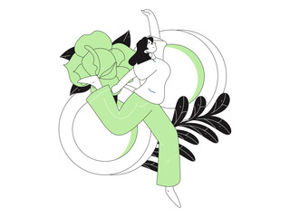 Use red envelopes to attract new customers and promote activity. Flat vector character concept illustration
