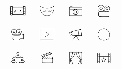 entertainment set of web icons in line style  life (1).eps