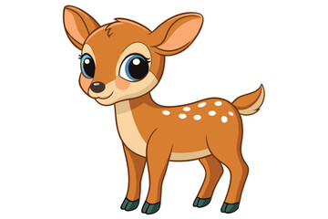 Illustration of Cute Deer Isolated