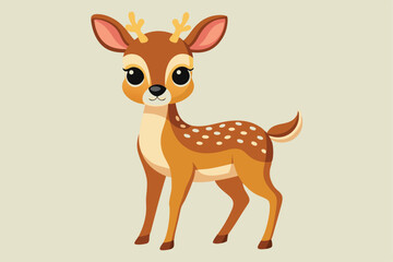 Obraz premium Illustration of Cute Deer Isolated