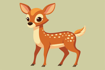 Illustration of Cute Deer Isolated