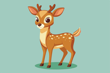 Illustration of Cute Deer Isolated