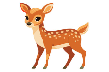 Illustration of Cute Deer Isolated