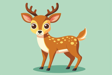 Illustration of Cute Deer Isolated