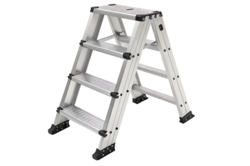 folded aluminum step ladder