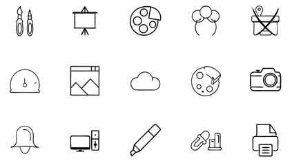 graphic design set of web icons in line style  gra (3).eps © razina01