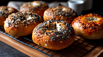 bagels with poppy seeds