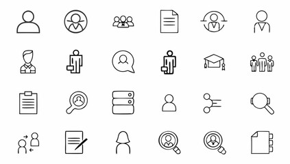 headhunting set of web icons in line style  recrui (3).eps