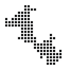 Symbol Map of the City Zeitz (Germany) showing the city with a pattern of just a few black squares