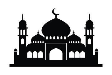 Masque silhouette vector illustration on white background