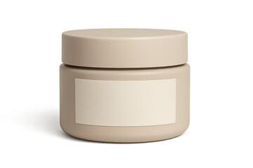 Smooth Cream Container with Blank Label for Custom Branding Use