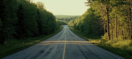 Country Road Through Trees (1)