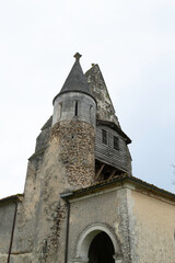 Fototapeta premium église Saint Pierre ès Liens, Biganon, Landes, 40, France