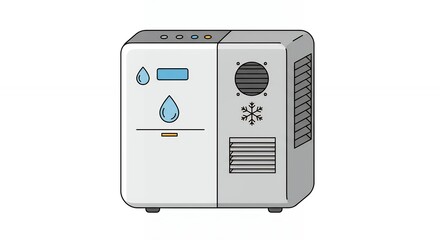 Compact modern water cooler illustration