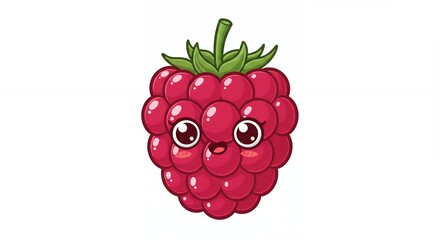 Cute cartoon raspberry illustration
