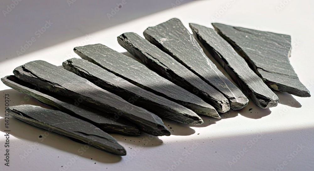 Poster geometric arrangement of angular slate shards and texture