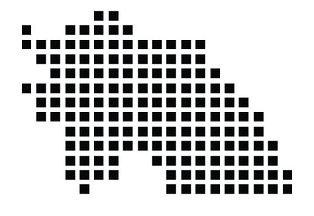 Symbol Map of the City Schloß Holte-Stukenbrock (Germany) showing the city with a pattern of just a few black squares