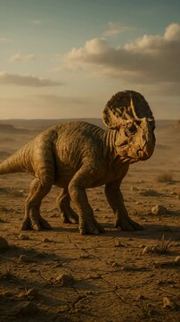 Protoceratops in Golden Desert