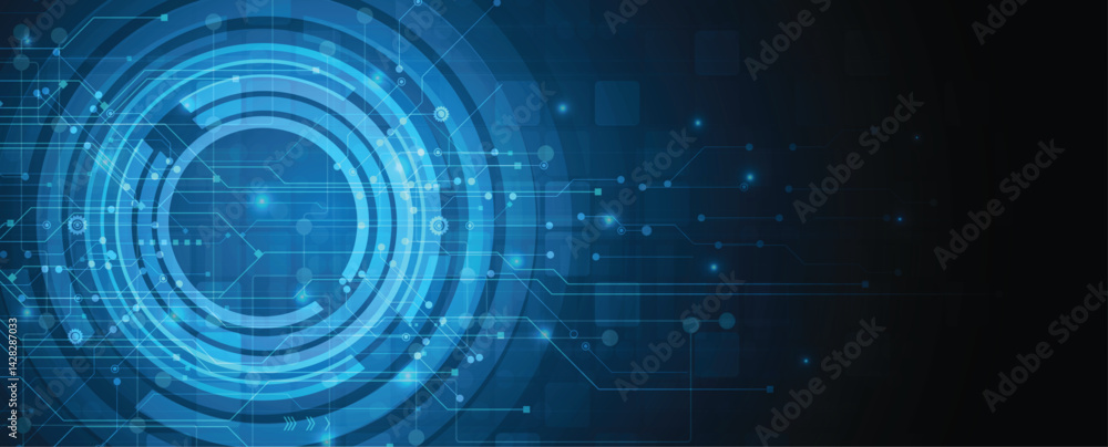 Poster Circuit abstract background for science and business presentation