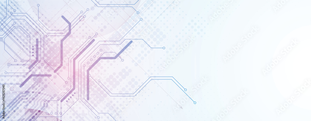Poster Circuit abstract background for science and business presentation