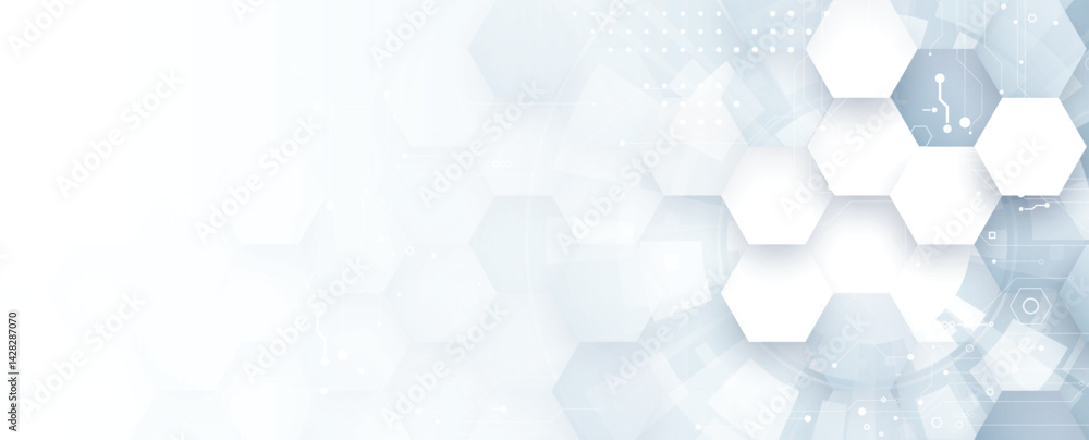 Poster Circuit abstract background for science and business presentation