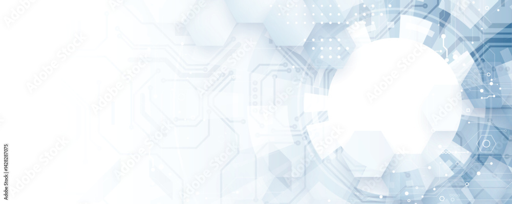 Poster Circuit abstract background for science and business presentation
