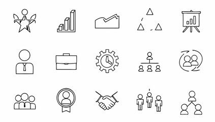 set of web icons in line style eps 