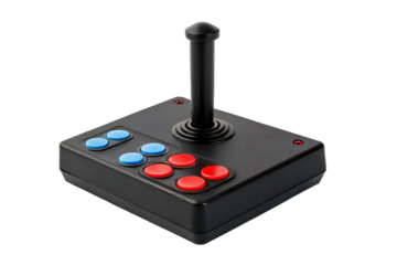 video game controller, video game controller on transparent background, joystick