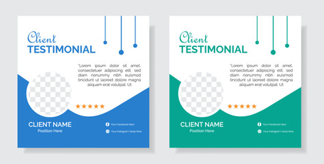 Client Testimonial design. Client feedback vector file fully editable.