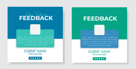 Client Testimonial design. Client feedback vector file fully editable.