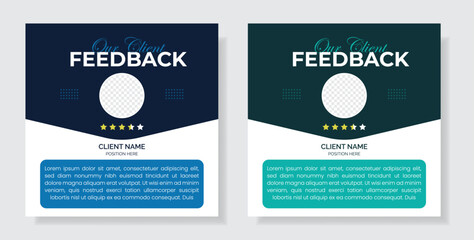 Client Testimonial design. Client feedback vector file fully editable.